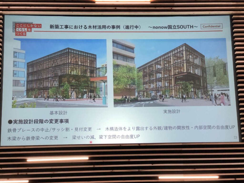 JR東日本グループ初の木造商業施設「nonowa国立SOUTH」　基本設計　実施設計